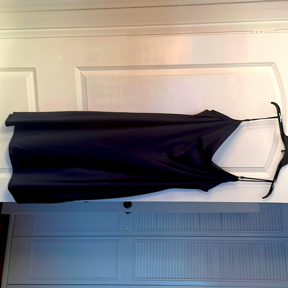 Navy blue chemise slip dress